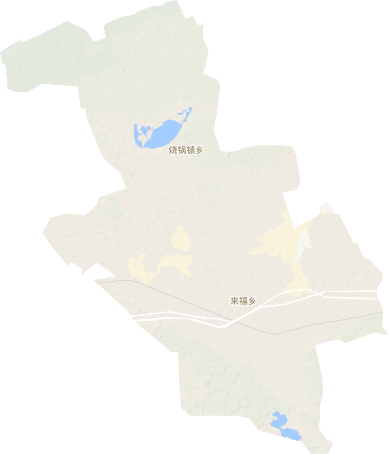 烧锅镇地形地图
