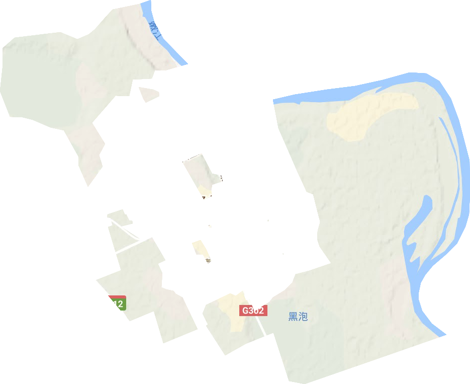 大赉乡地形地图