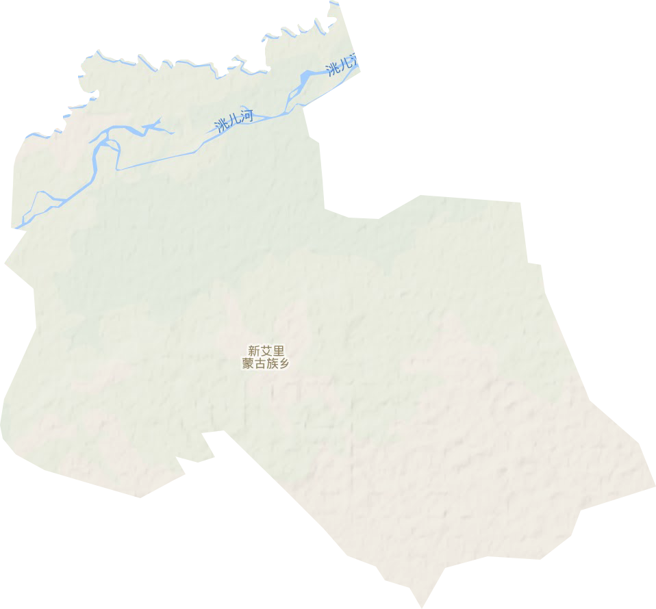 新艾里蒙古族乡地形地图