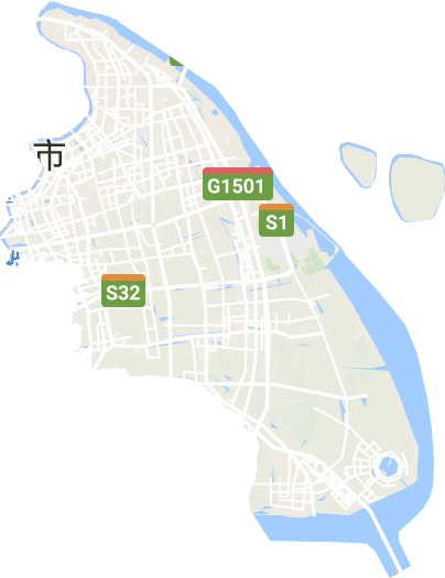 浦东新区地形地图
