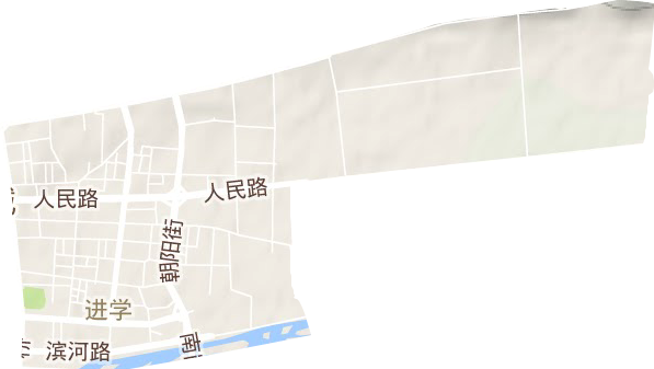 进学街道地形地图
