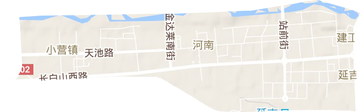 河南街道地形地图