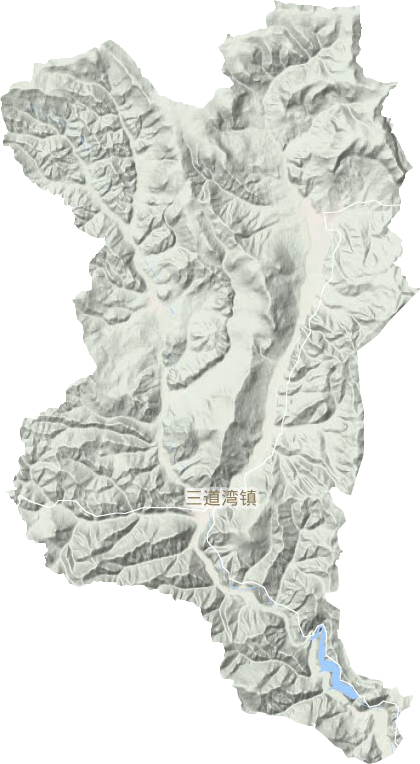三道湾镇地形地图