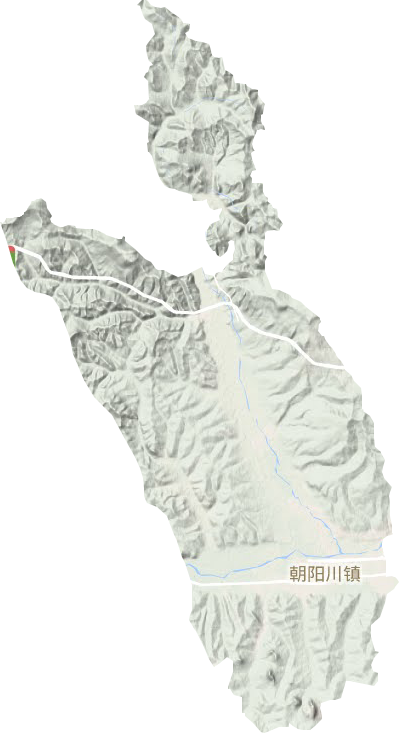 朝阳川镇地形地图