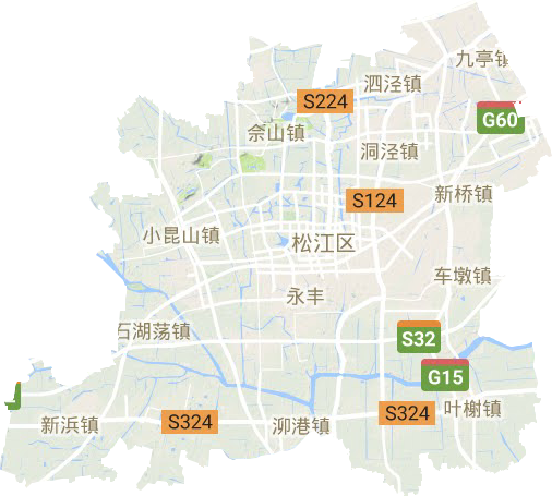 松江区地形地图