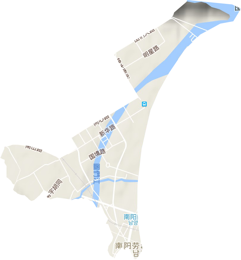 新华街道地形地图