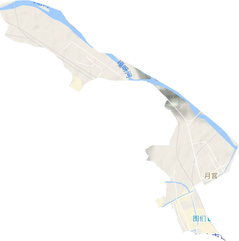 月宫街道地形地图