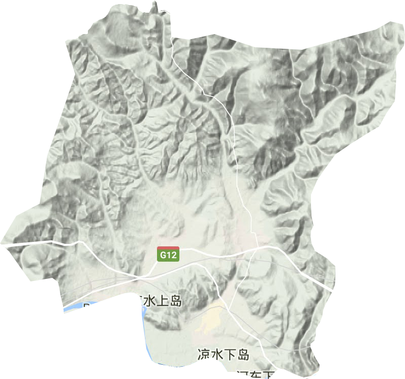 凉水镇地形地图