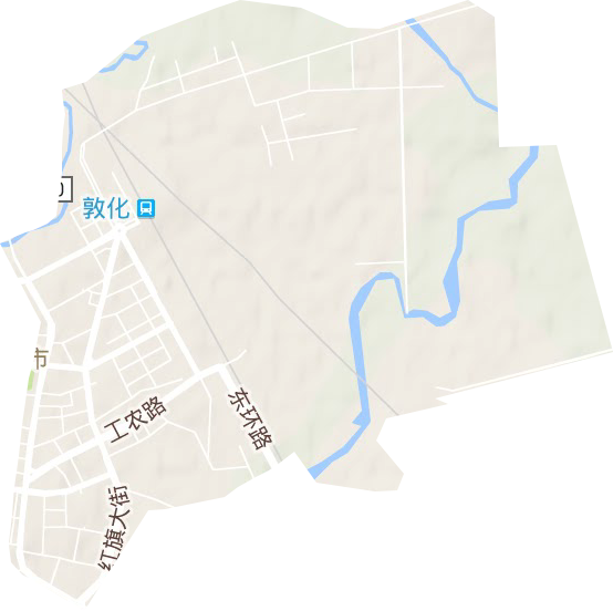 渤海街道地形地图