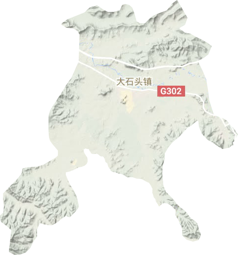 大石头镇地形地图
