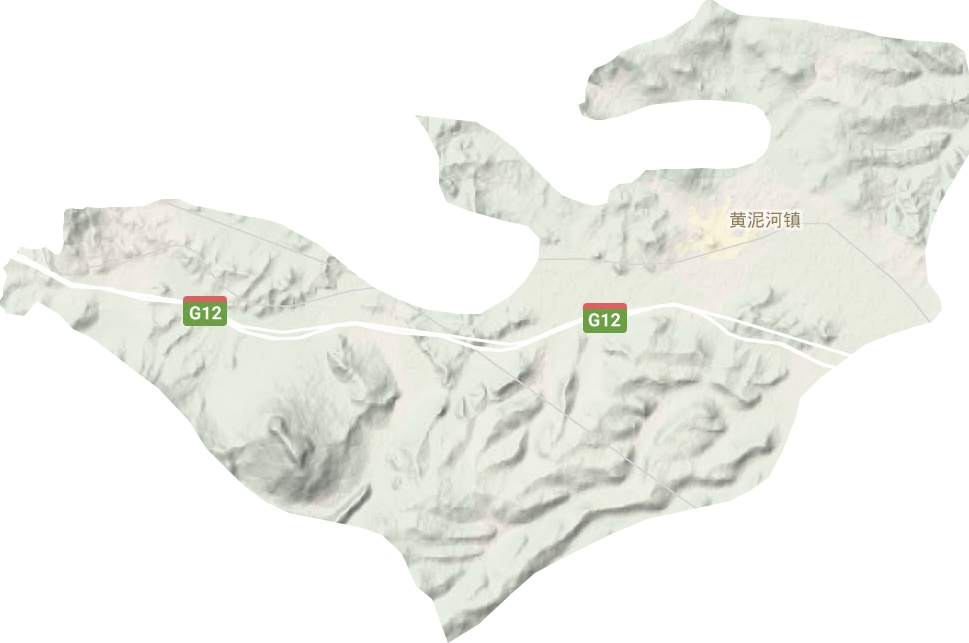 黄泥河镇地形地图