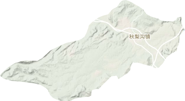 秋梨沟镇地形地图