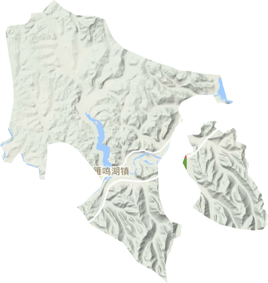 雁鸣湖镇地形地图