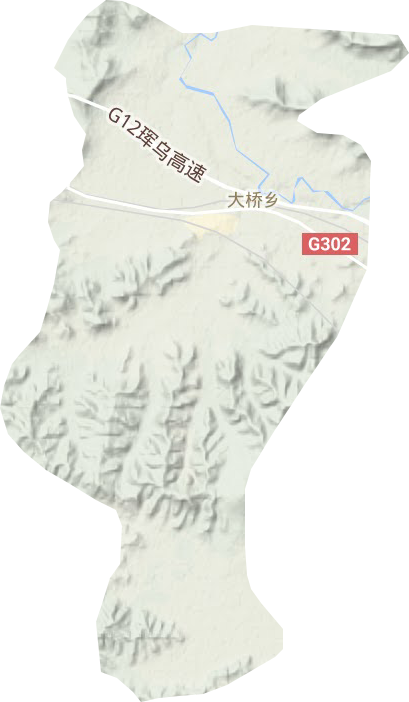大桥乡地形地图
