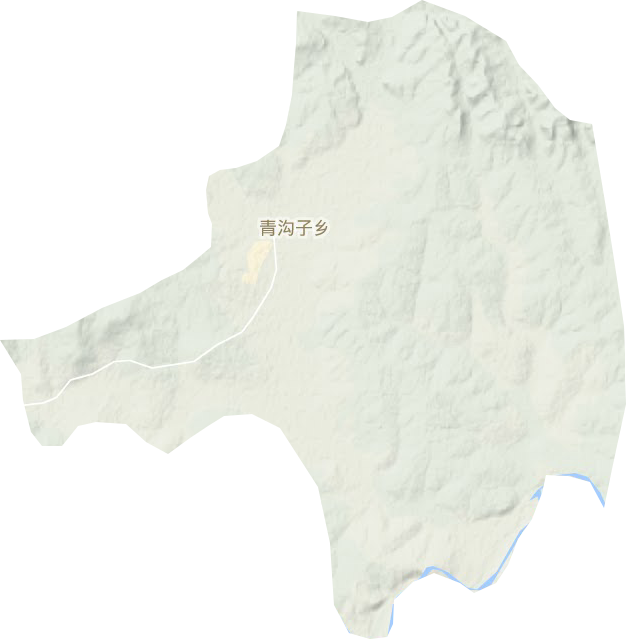 青沟子乡地形地图
