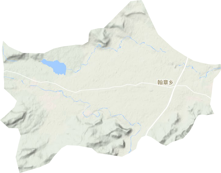 翰章乡地形地图