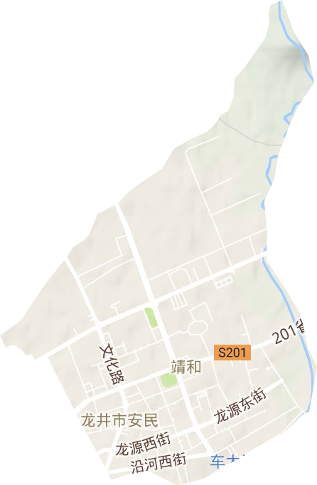 靖和街道地形地图