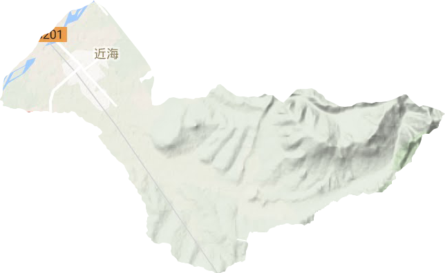 近海街道地形地图