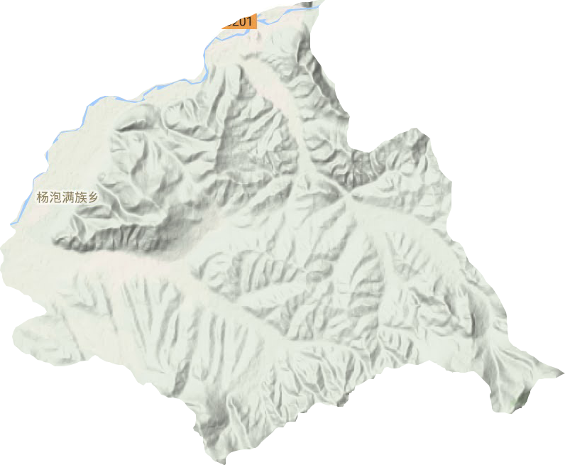 杨泡满族乡地形地图