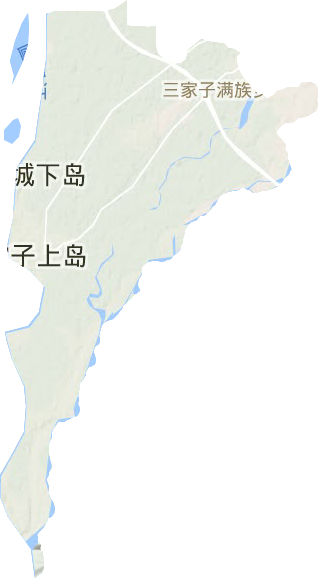 三家子满族乡地形地图