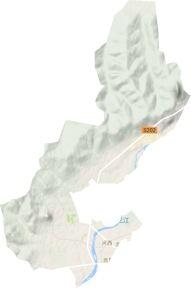 龙门街道地形地图