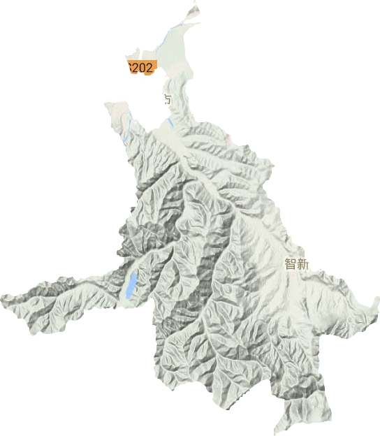 智新镇地形地图
