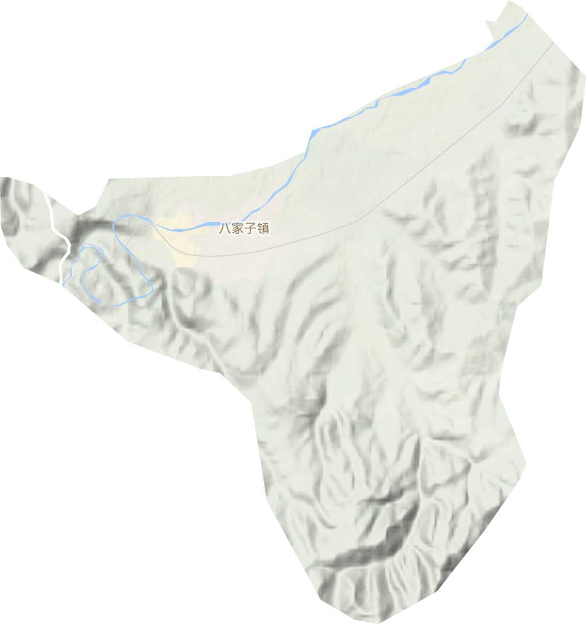 八家子镇地形地图