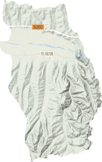 东城镇地形地图