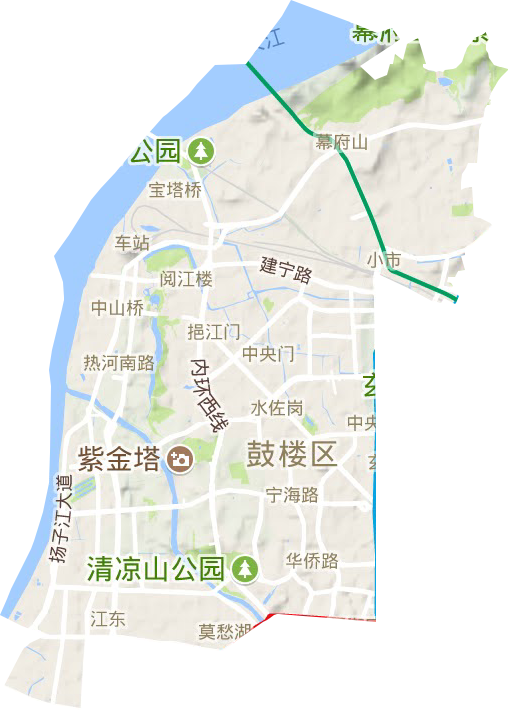 鼓楼区地形地图