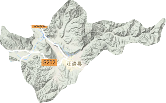汪清镇地形地图