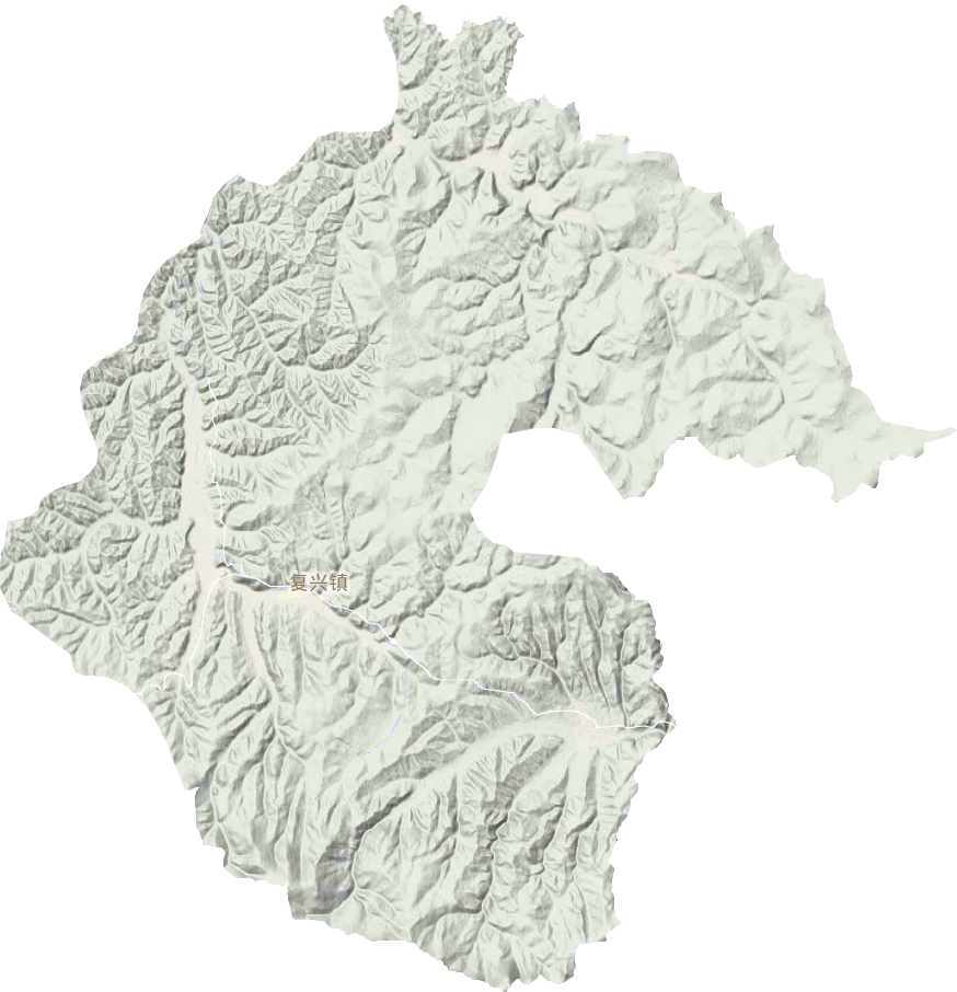 复兴镇地形地图