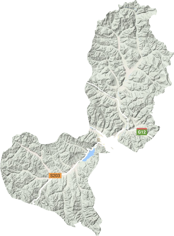 明月镇地形地图
