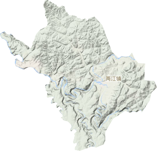 两江镇地形地图