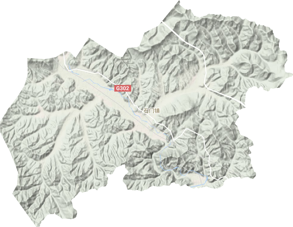 石门镇地形地图