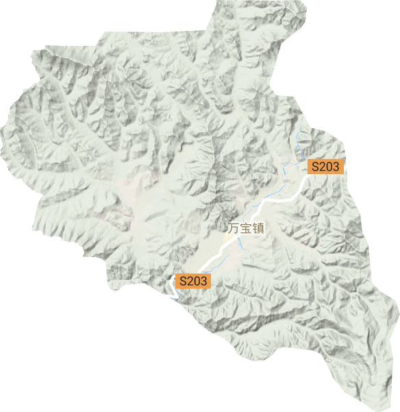 万宝镇地形地图