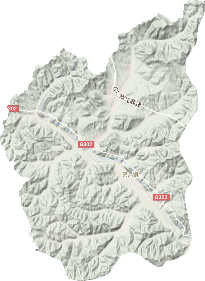 亮兵镇地形地图