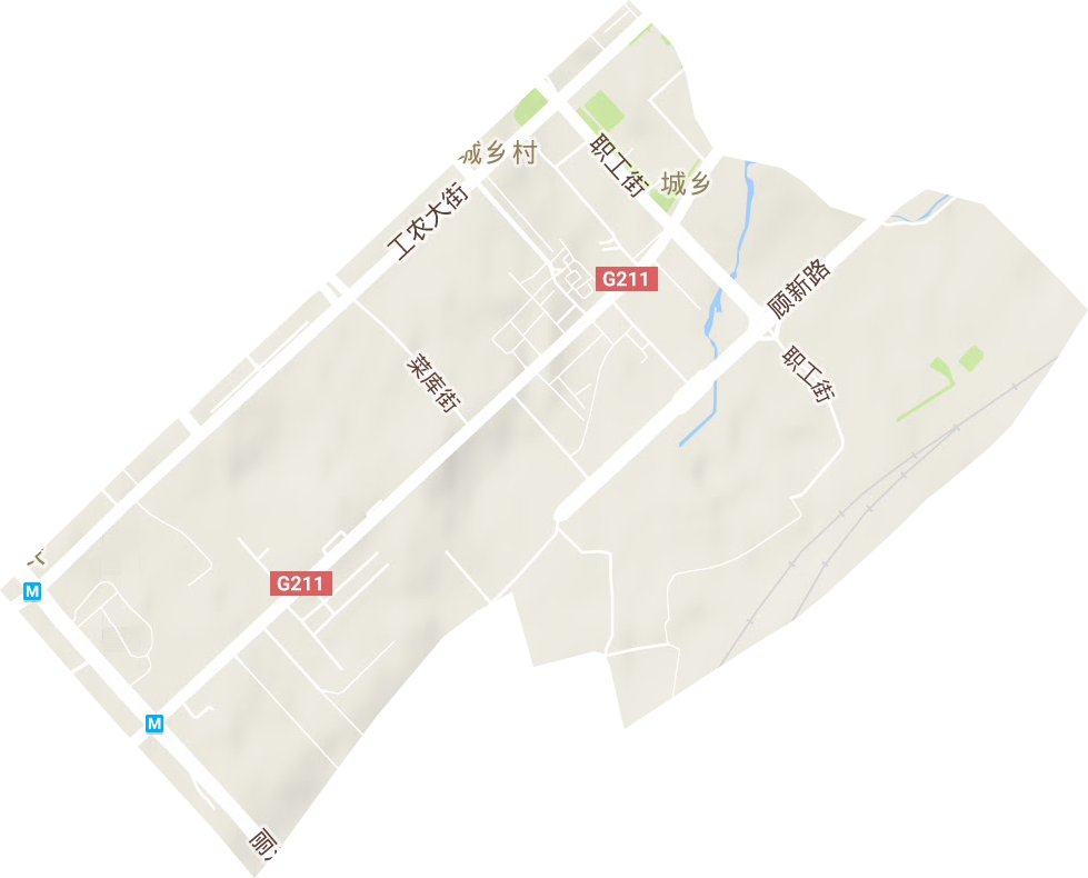 城乡路街道地形地图