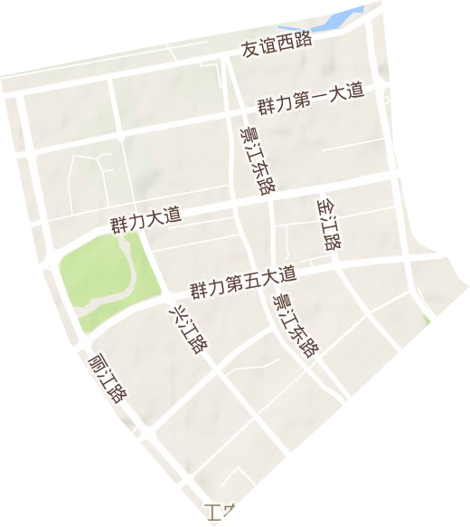 工农街道地形地图