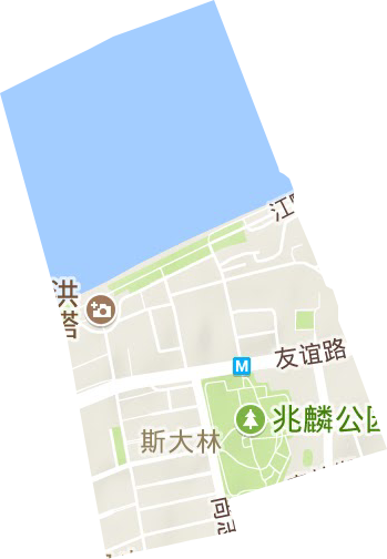 斯大林街道地形地图