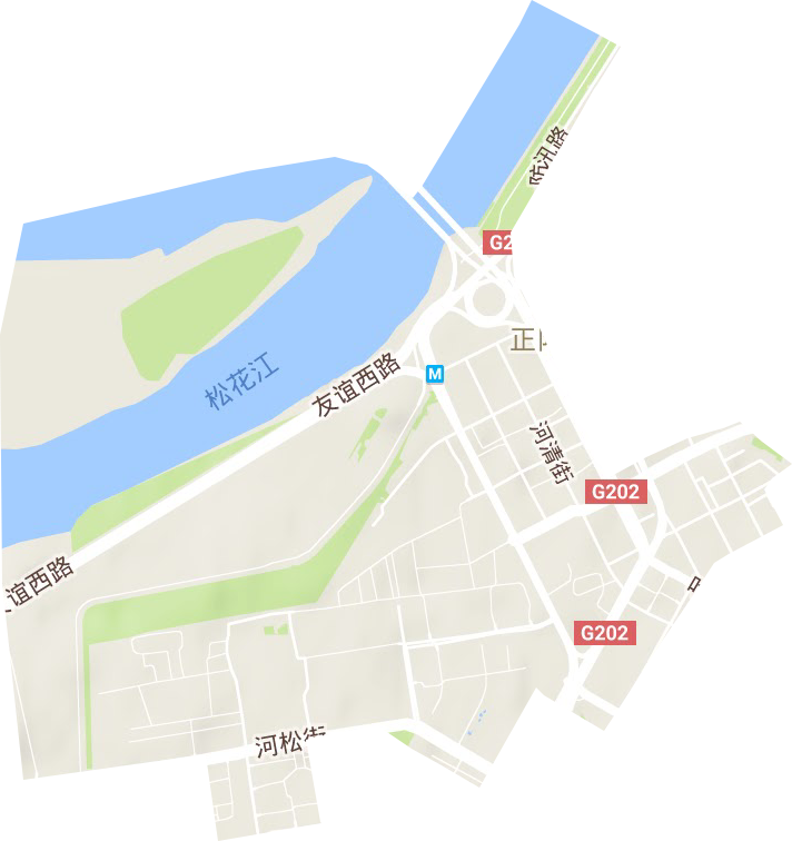 正阳河街道地形地图