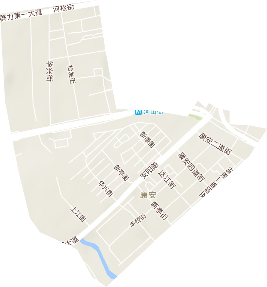 康安街道地形地图