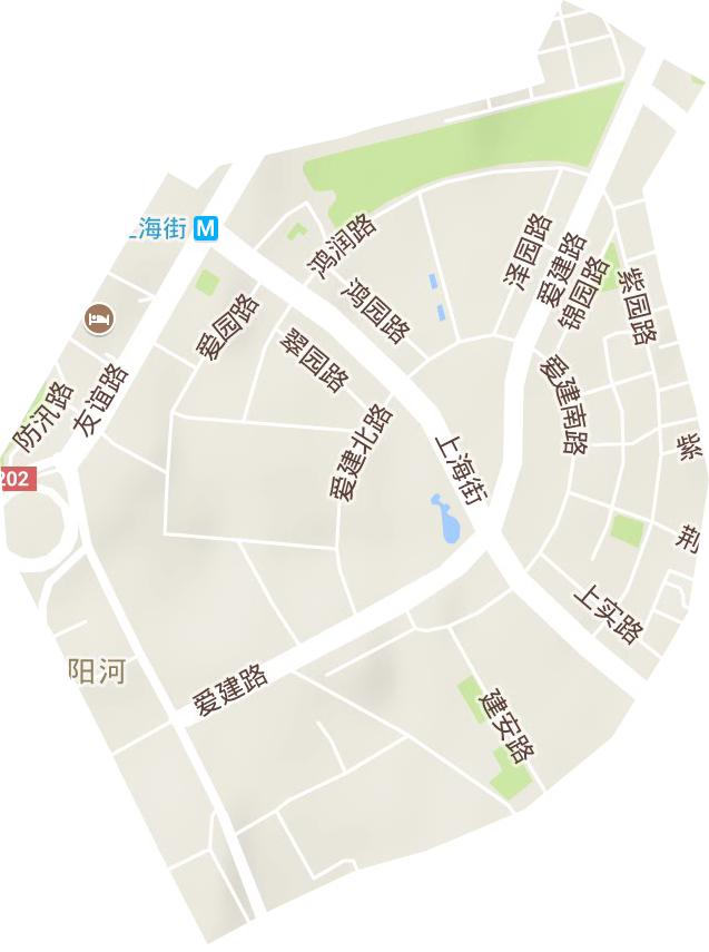 爱建街道地形地图