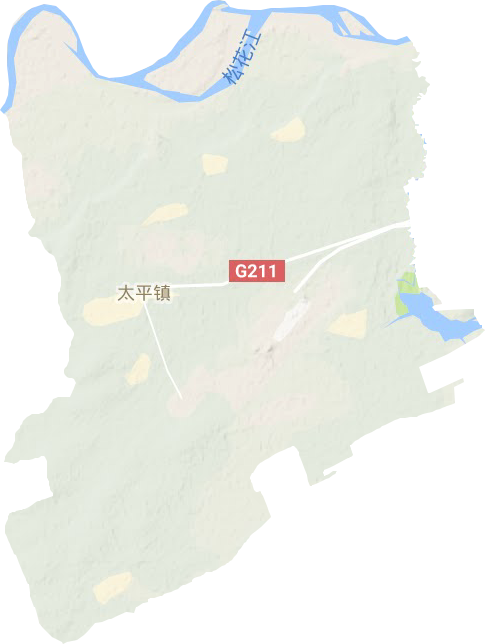 太平镇地形地图