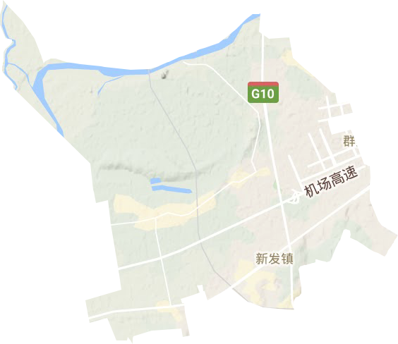 新发镇地形地图