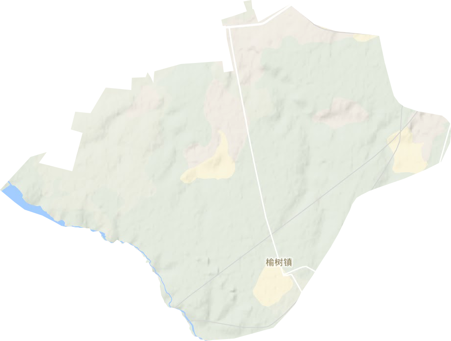 榆树镇地形地图