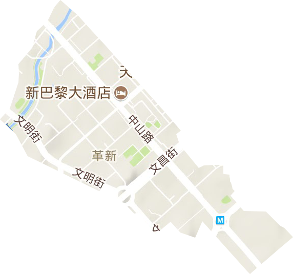 革新街道地形地图