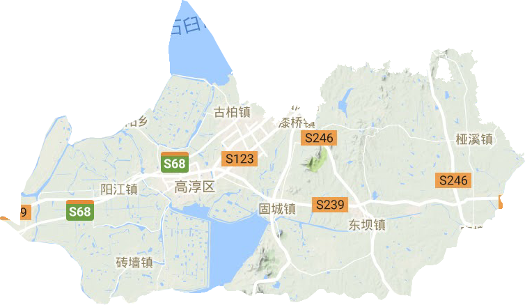 高淳区地形地图