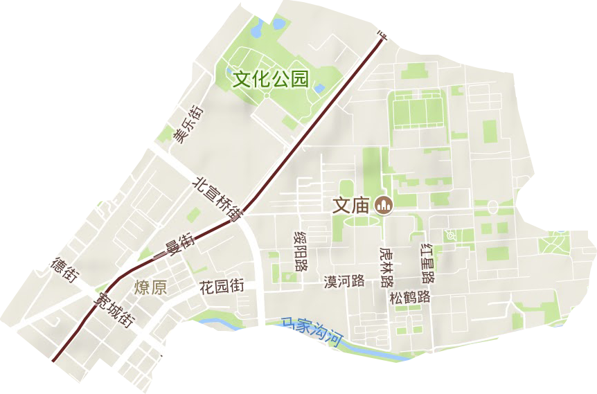 燎原街道地形地图