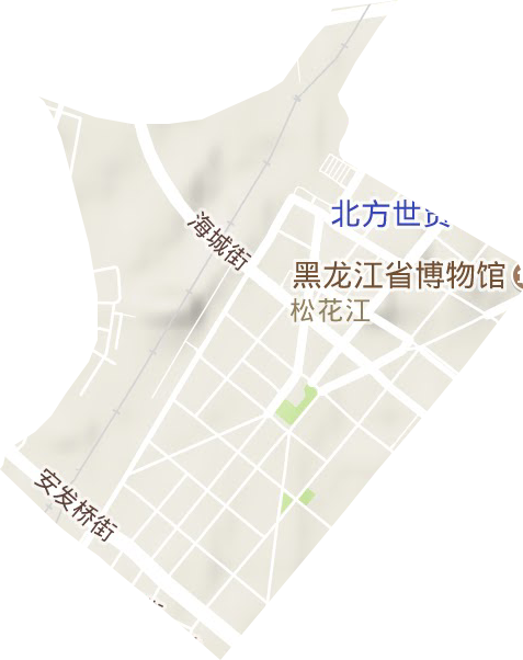 松花江街道地形地图