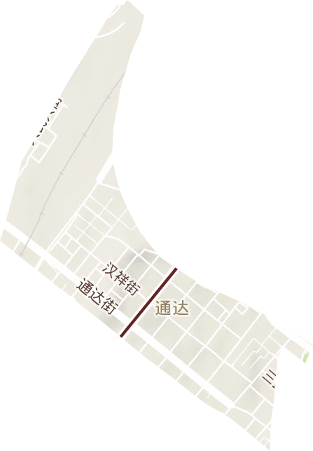 通达街道地形地图